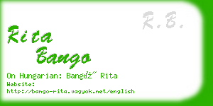 rita bango business card